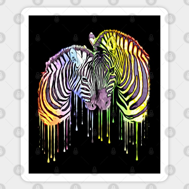Zebra Lovers 9 Sticker by Collagedream